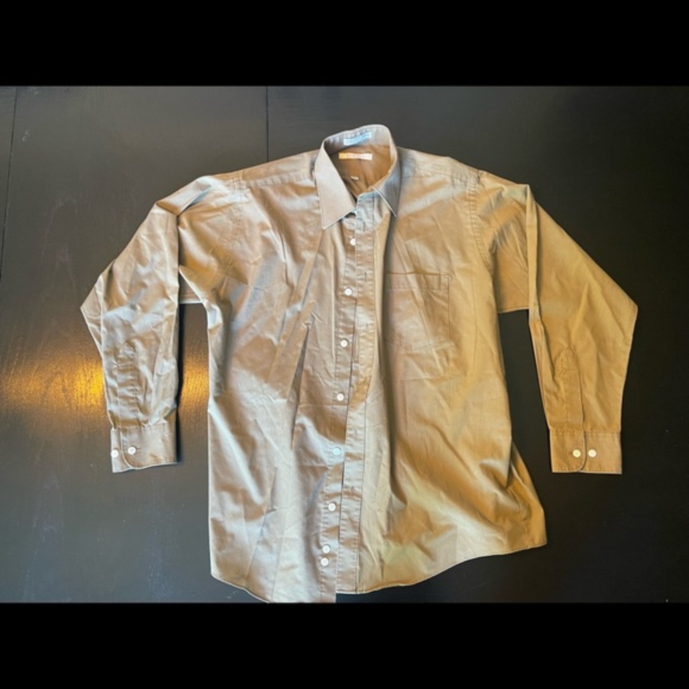 Free Vintage Munsingwear Made in Korea Single Stitch Brown Button Down Shirt